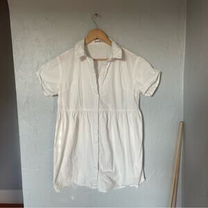 Missguided White Short Sleeve Dress